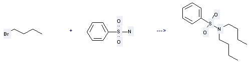 Benzenesulfonamide, N,N-dibutyl- can be prepared by 1-bromo-butane and benzenesulfonamide